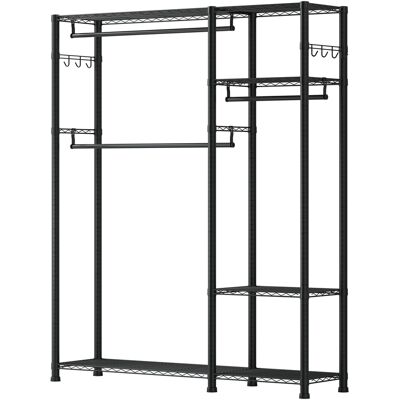 MOPHORN Appendiabiti Regolabile Con 3 Aste, Capacità Di Carico 363 Kg, 6 Ripiani E 8 Ganci, Organizzatore Aperto Per Camera Da Letto, Negozio Di Abbigliamento, Guardaroba E Corridoio MOPHORN Appendiabiti Regolabile Con 3 Aste, Capacità Di Carico 363 Kg, 6 Ripiani E 8 Ganci, Organizzatore Aperto Per Camera Da Letto, Negozio Di Abbigliamento, Guardaroba E Corridoio