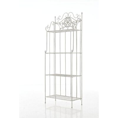 DÉCOSHOP26 Scaffale Portascarpe Da Cucina 4 Livelli In Metallo 175x66x32 Cm Bianco Invecchiato Eta10091 DÉCOSHOP26 Scaffale Portascarpe Da Cucina 4 Livelli In Metallo 175x66x32 Cm Bianco Invecchiato Eta10091
