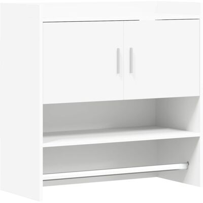 VIDAXL Scaffale Da Parete A Parete Bianco 80 X 36 X 80 Cm VIDAXL Scaffale Da Parete A Parete Bianco 80 X 36 X 80 Cm
