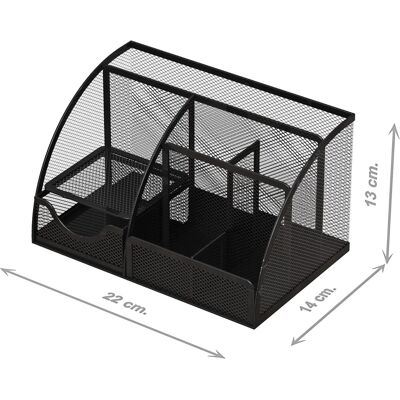 OEM Organizzatore Da Scrivania Salvaspazio Con Cassetto E 6 Scomparti In Rete Metallica Nera Per Matite, Post-it, Graffette E Cucitrici - Altro OEM Organizzatore Da Scrivania Salvaspazio Con Cassetto E 6 Scomparti In Rete Metallica Nera Per Matite, Post-it, Graffette E Cucitrici - Altro