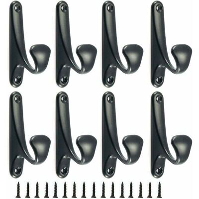 DPZO Ganci Appendiabiti In Metallo, Ganci Da Parete, Completi Di Viti Di Montaggio, Ganci Semplici Per Bagno, Cucina, Camera Da Letto, Ingresso (nero) DPZO Ganci Appendiabiti In Metallo, Ganci Da Parete, Completi Di Viti Di Montaggio, Ganci Semplici Per Bagno, Cucina, Camera Da Letto, Ingresso (nero)