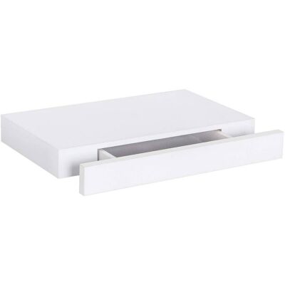 WOLTU Mensola Da Muro Mensola Da Parete Con Cassetto In Legno Bianco Due Dimensioni Dimensioni: 40x25x5cm WOLTU Mensola Da Muro Mensola Da Parete Con Cassetto In Legno Bianco Due Dimensioni Dimensioni: 40x25x5cm