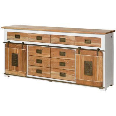 Massivmoebel24 Credenza Mango Bianco Laccato 200x45x90 (bxtxh) Montato Railway 522 Massivmoebel24 Credenza Mango Bianco Laccato 200x45x90 (bxtxh) Montato Railway 522