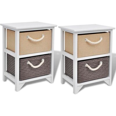 MAISON EXCLUSIVE - Comodini 2 Pz In Legno MAISON EXCLUSIVE - Comodini 2 Pz In Legno