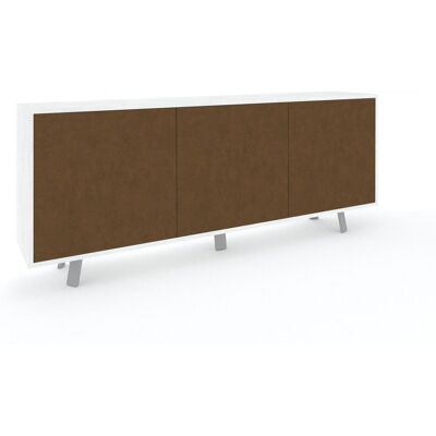 GIORDANOSHOP Mobile Soggiorno Madia 3 Ante 177x41x74 Cm Ossido Bianco E Ruggine GIORDANOSHOP Mobile Soggiorno Madia 3 Ante 177x41x74 Cm Ossido Bianco E Ruggine