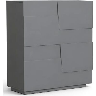 TOPQUALITY FURNITURE Madia Alta Antracite Opaco Credenza 4 Ante 3 Ripiani Legno Salvaspazio TOPQUALITY FURNITURE Madia Alta Antracite Opaco Credenza 4 Ante 3 Ripiani Legno Salvaspazio