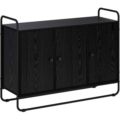 VIDAXL Credenza Rovere Nero 102 X 35 X 75 Cm Legno Ingegnerizzato VIDAXL Credenza Rovere Nero 102 X 35 X 75 Cm Legno Ingegnerizzato