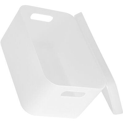 Infinite Organizzatore Da Scrivania In Plastica Opalina Per Cosmetici Con Coperchio, Contenitore Per Trucchi Per La Camera Da Letto, Grande, Senza Scomparti Infinite Organizzatore Da Scrivania In Plastica Opalina Per Cosmetici Con Coperchio, Contenitore Per Trucchi Per La Camera Da Letto, Grande, Senza Scomparti