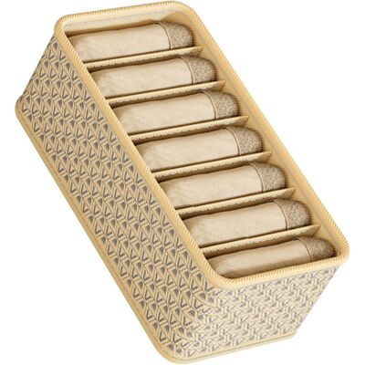 VISTRECK Organizzatore In Tessuto Per Cassetti E Armadi, Con Divisori E Contenitori Salvaspazio, Colore Beige, Dimensioni Ridotte, 7 Scomparti, 32 X 16 X 11 Cm VISTRECK Organizzatore In Tessuto Per Cassetti E Armadi, Con Divisori E Contenitori Salvaspazio, Colore Beige, Dimensioni Ridotte, 7 Scomparti, 32 X 16 X 11 Cm