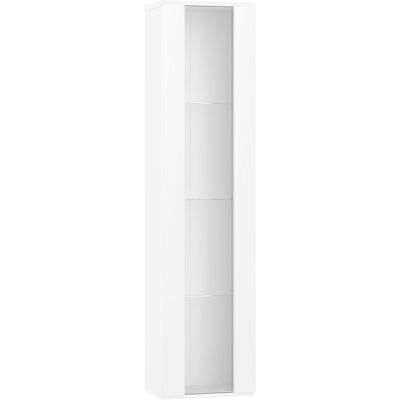ELVMI Vetrina Con 1 Anta, 4 Ripiani, Pannello Trasparente E Led Regolabile Per Soggiorno In Truciolare 40 × 29 × 170 Cm Bianco ELVMI Vetrina Con 1 Anta, 4 Ripiani, Pannello Trasparente E Led Regolabile Per Soggiorno In Truciolare 40 × 29 × 170 Cm Bianco