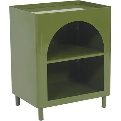 Unique Comodino Con Vani Portaoggetti Metallo Verde Oliva - Kitako Unique Comodino Con Vani Portaoggetti Metallo Verde Oliva - Kitako