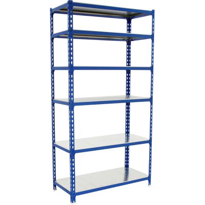 SIMONRACK Scaffale Portaoggetti, 2500x1100x400 Mm, 6 Ripiani, Portata 200 Kg Per Ripiano, Metallo, Scaffale Da Garage, Blu/zincato – Simonclick SIMONRACK Scaffale Portaoggetti, 2500x1100x400 Mm, 6 Ripiani, Portata 200 Kg Per Ripiano, Metallo, Scaffale Da Garage, Blu/zincato – Simonclick
