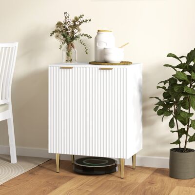 PZCC Credenza Da Cucina Con 2 Ante, Ripiano Regolabile, Piedini In Metallo Rialzati, 60 X 40 X 80 Cm, Bianca PZCC Credenza Da Cucina Con 2 Ante, Ripiano Regolabile, Piedini In Metallo Rialzati, 60 X 40 X 80 Cm, Bianca