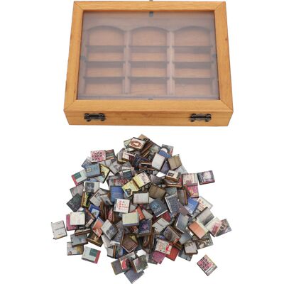 VISTRECK Scatola Per Libri In Miniatura, Vetrina, Mobile Antistress, Libri Vibranti, Giocattolo Per Scaffale Del Soggiorno O Dell'ufficio + Mini VISTRECK Scatola Per Libri In Miniatura, Vetrina, Mobile Antistress, Libri Vibranti, Giocattolo Per Scaffale Del Soggiorno O Dell'ufficio + Mini