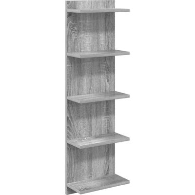 VIDAXL Scaffale Da Parete Sonoma Grigio 30 X 15 X 100 Cm VIDAXL Scaffale Da Parete Sonoma Grigio 30 X 15 X 100 Cm