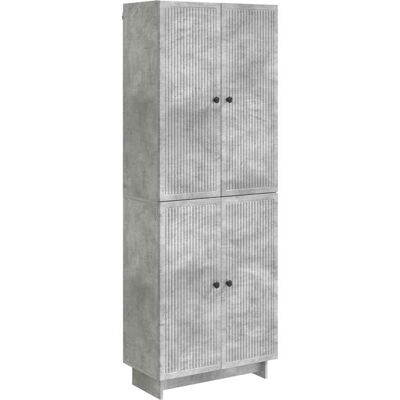 VIDAXL Set Di Armadi 2 Pz Grigio Cemento Legno Ingegnerizzato VIDAXL Set Di Armadi 2 Pz Grigio Cemento Legno Ingegnerizzato