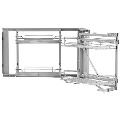 OEM Cieco Angolo Estraibile Organizzatore, 2 Tier 4 Ripiani Organizer OEM Cieco Angolo Estraibile Organizzatore, 2 Tier 4 Ripiani Organizer
