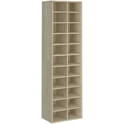 HELLOSHOP26 Scarpiera 54 X 34 X 183 Cm Con 22 Scomparti Design Semplice Interno In Legno Composito Rovere Sonoma 020047648 HELLOSHOP26 Scarpiera 54 X 34 X 183 Cm Con 22 Scomparti Design Semplice Interno In Legno Composito Rovere Sonoma 020047648