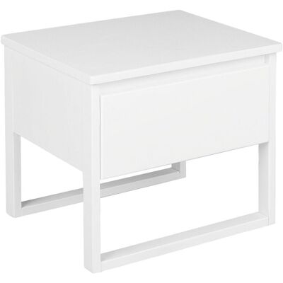 Comodino bianco in pino Beliani 43 x 50 cm con un cassetto - Comodino Comodino bianco in pino Beliani 43 x 50 cm con un cassetto - Comodino