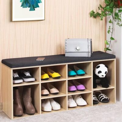 BAKAJI - Panca Scarpiera 10 Ripiani - Beige - Storage bench BAKAJI - Panca Scarpiera 10 Ripiani - Beige - Storage bench