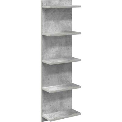 VIDAXL Scaffale Da Parete Grigio Cemento 30 X 15 X 100 Cm VIDAXL Scaffale Da Parete Grigio Cemento 30 X 15 X 100 Cm
