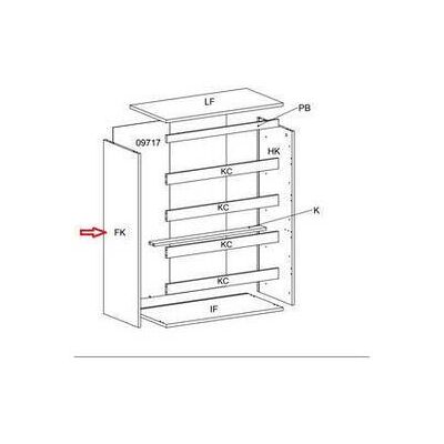 MARCA R Fianco Fk X Kit Cassettiera 5c Nova 77x40x107 Bianca MARCA R Fianco Fk X Kit Cassettiera 5c Nova 77x40x107 Bianca