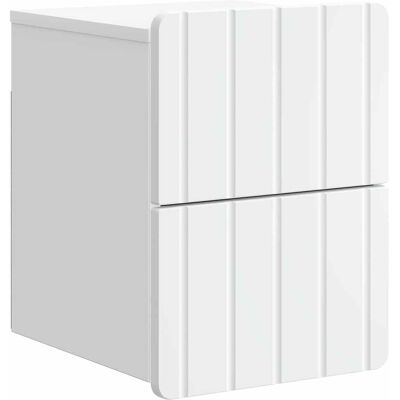 VIDAXL Mobiletto Da Notte A Muro Con Cassetto Bianco 33 X 34,5 X 43 Cm VIDAXL Mobiletto Da Notte A Muro Con Cassetto Bianco 33 X 34,5 X 43 Cm