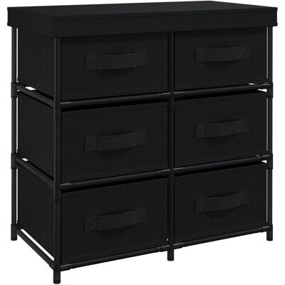 MAISON EXCLUSIVE - Armadietto Con 6 Cassetti 55x29x55 Cm Nero In Acciaio MAISON EXCLUSIVE - Armadietto Con 6 Cassetti 55x29x55 Cm Nero In Acciaio