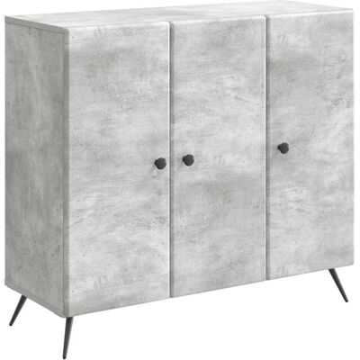VIDAXL Credenza Grigio Cemento 89 X 34,5 X 80 Cm Legno VIDAXL Credenza Grigio Cemento 89 X 34,5 X 80 Cm Legno