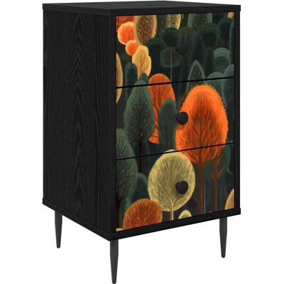 VIDAXL Armadio Da Notte Zaandam Rovere Nero 36 X 33 X 61 Cm VIDAXL Armadio Da Notte Zaandam Rovere Nero 36 X 33 X 61 Cm