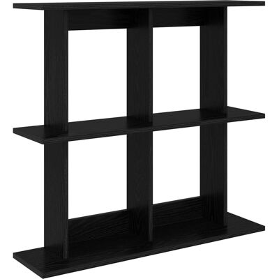 VIDAXL Scaffale Da Parete A Parete Rovere Nero 100 X 20 X 75 Cm VIDAXL Scaffale Da Parete A Parete Rovere Nero 100 X 20 X 75 Cm