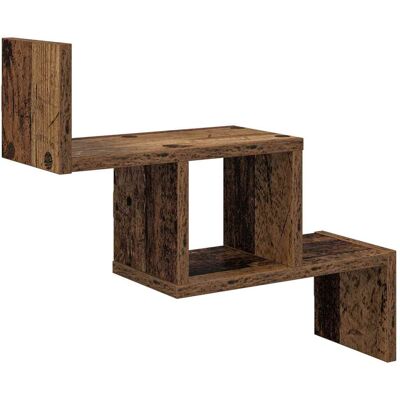 VIDAXL Scaffale Da Parete Legno Antico 48 X 15 X 42 Cm VIDAXL Scaffale Da Parete Legno Antico 48 X 15 X 42 Cm