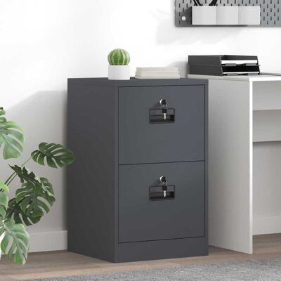 VIDAXL Armadio Per File Con Cassetto Antracite 45,5 X 42 X 74,5 Cm VIDAXL Armadio Per File Con Cassetto Antracite 45,5 X 42 X 74,5 Cm