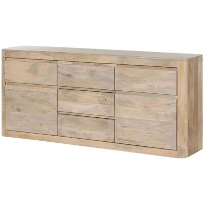 Massivmoebel24 Credenza Mango Bianco Laccato 185x40x80 Cm Montato Toronto 302 Massivmoebel24 Credenza Mango Bianco Laccato 185x40x80 Cm Montato Toronto 302