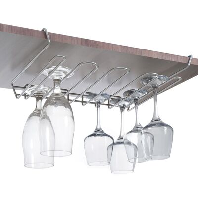 Metaltex Sottoripiano Porta Calici Mycristal Colore Grigio Metallizzato 38 Cm Metaltex Sottoripiano Porta Calici Mycristal Colore Grigio Metallizzato 38 Cm