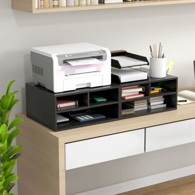 PZCC Organizzatore Da Scrivania Nero Con 3 Scomparti, Per Accessori, Supporto Per Stampante, 47 X 40 X 22,5 Cm PZCC Organizzatore Da Scrivania Nero Con 3 Scomparti, Per Accessori, Supporto Per Stampante, 47 X 40 X 22,5 Cm
