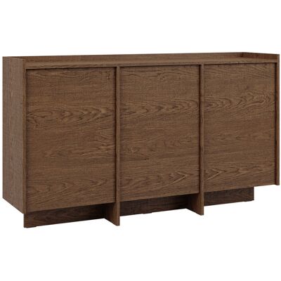 PETITS-MEUBLES Buffet 3 Ante Japandi Marrone Scuro 89,6cm PETITS-MEUBLES Buffet 3 Ante Japandi Marrone Scuro 89,6cm