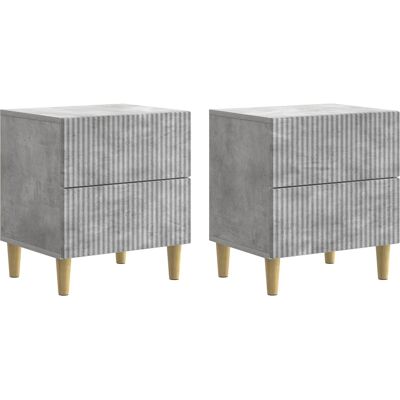 VIDAXL Armadio Da Notte 2 Pcs Grigio Cemento 43 X 34,5 X 48 Cm VIDAXL Armadio Da Notte 2 Pcs Grigio Cemento 43 X 34,5 X 48 Cm
