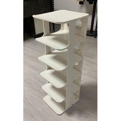 COSTWAY Scarpiera A 6 Ripiani, Scaffale Porta Scarpe Impilabile In Plastica,27,5x24,5x76,5 Cm,bianco COSTWAY Scarpiera A 6 Ripiani, Scaffale Porta Scarpe Impilabile In Plastica,27,5x24,5x76,5 Cm,bianco