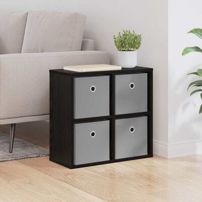 VIDAXL Credenza Con Cassetto Rovere Nero 49,5 X 22 X 47 Cm VIDAXL Credenza Con Cassetto Rovere Nero 49,5 X 22 X 47 Cm