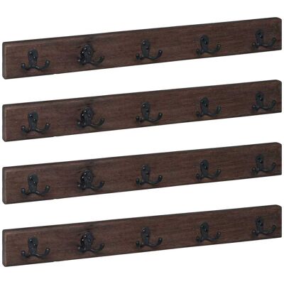 VIDAXL Gruccia Marrone 60 X 7 X 8 Cm Legno Recuperato Massello VIDAXL Gruccia Marrone 60 X 7 X 8 Cm Legno Recuperato Massello