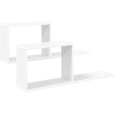 VIDAXL Scaffali Flottanti 2 Pz Bianco 80 X 15 X 30 Cm VIDAXL Scaffali Flottanti 2 Pz Bianco 80 X 15 X 30 Cm