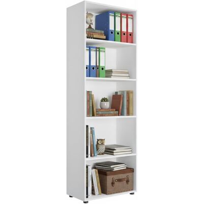 MARCA Libreria Moderna Bianca 4 Ripiani Regolabili 69x35x200 Cm MARCA Libreria Moderna Bianca 4 Ripiani Regolabili 69x35x200 Cm