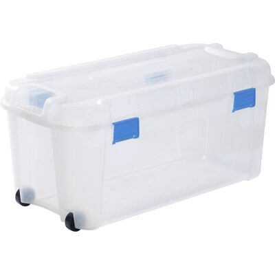 Keter Curver 243731 Scatola Di Immagazzinaggio Totem Box 80l, Transparent / Blau Trasparente, Blu 1 Pz. Keter Curver 243731 Scatola Di Immagazzinaggio Totem Box 80l, Transparent / Blau Trasparente, Blu 1 Pz.