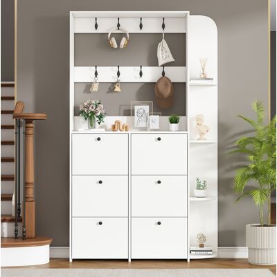 OKMYHOME Mobile Contenitore 120x24x200 Ingresso Con Scarpiera OKMYHOME Mobile Contenitore 120x24x200 Ingresso Con Scarpiera