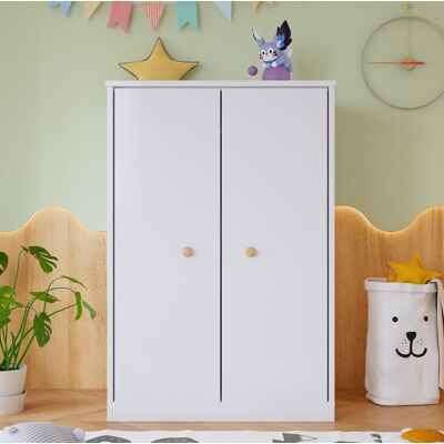 OKMYHOME Armadio 80x50x120 Cm Con Asta Salvaspazio Compatto Bianco OKMYHOME Armadio 80x50x120 Cm Con Asta Salvaspazio Compatto Bianco