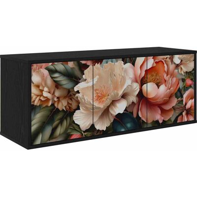 VIDAXL Mobile Tv Da Parete Borne 102 X 33 X 40 Cm Rovere Nero VIDAXL Mobile Tv Da Parete Borne 102 X 33 X 40 Cm Rovere Nero