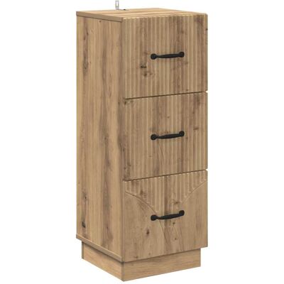 VIDAXL Mobile Con Cassetti Rovere Artigianale 33 X 34,5 X 87 Cm VIDAXL Mobile Con Cassetti Rovere Artigianale 33 X 34,5 X 87 Cm