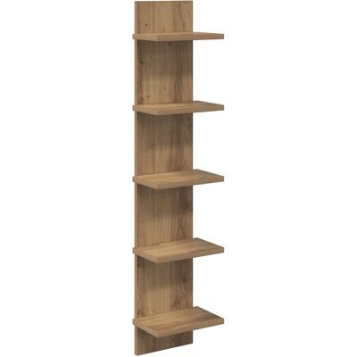 VIDAXL Scaffale Da Parete Rovere Artigianale 22 X 15 X 100 Cm VIDAXL Scaffale Da Parete Rovere Artigianale 22 X 15 X 100 Cm