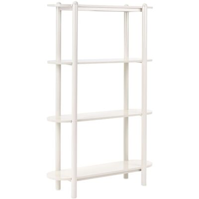 BELIANI Libreria Ovale A 3 Ripiani In Mdf Melaminato, 170 X 110 Cm, Beige Granity BELIANI Libreria Ovale A 3 Ripiani In Mdf Melaminato, 170 X 110 Cm, Beige Granity